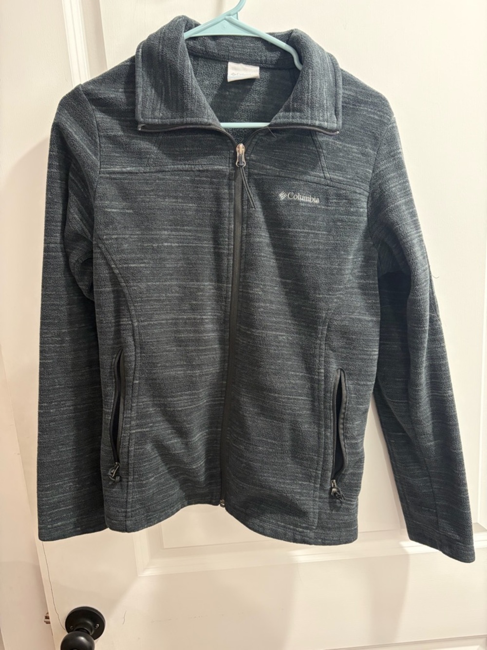 Columbia Gray/Black Full-Zip Fleece Jacket
